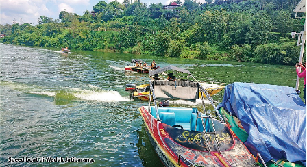 Speedboat di Waduk Jatibarang