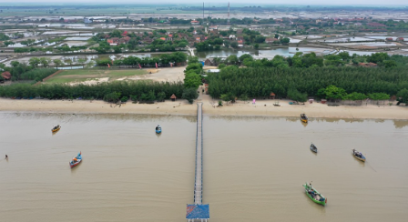 Drone View Pantai Wates Rembang